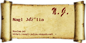 Nagl Júlia névjegykártya